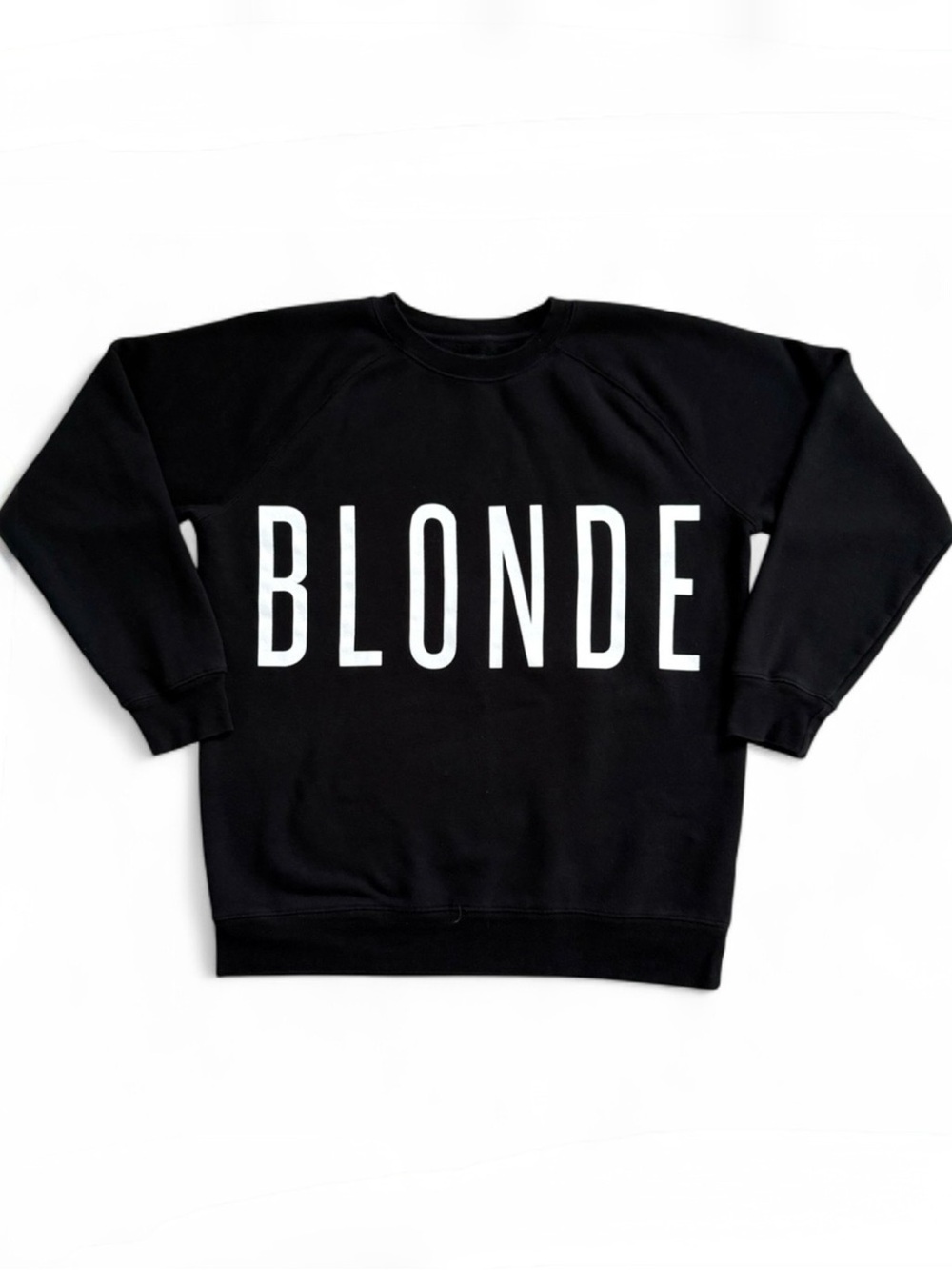 NEW Brunette The Label Black 'Blonde' Crew Neck Sweater Size XS/S